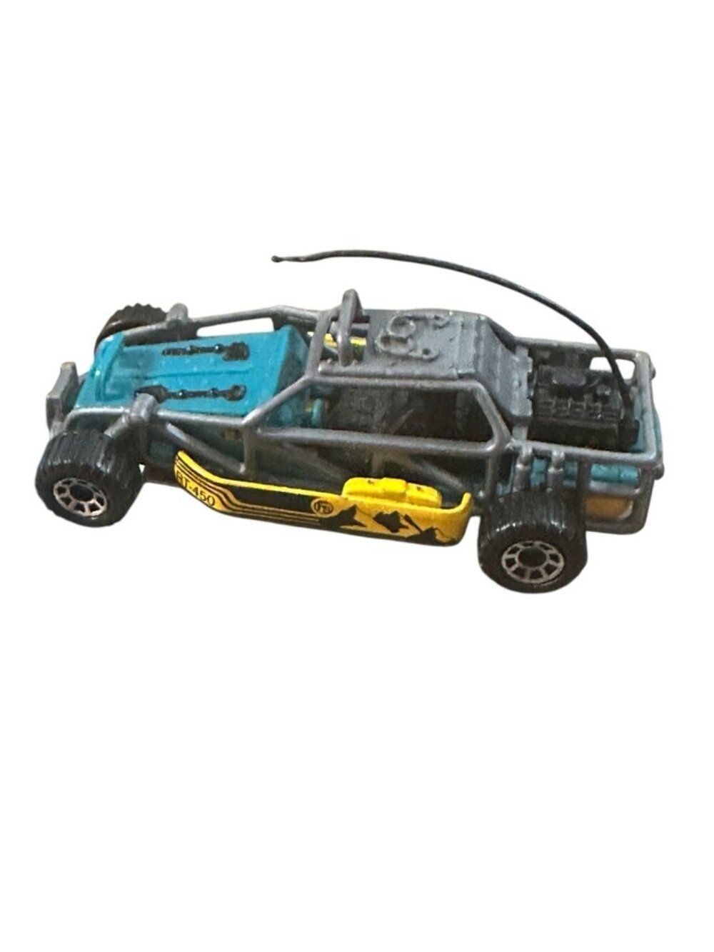 Vintage Matchbox 1998 Dune Buggy MB429 1:61 Mount Discovery teal yellow silver